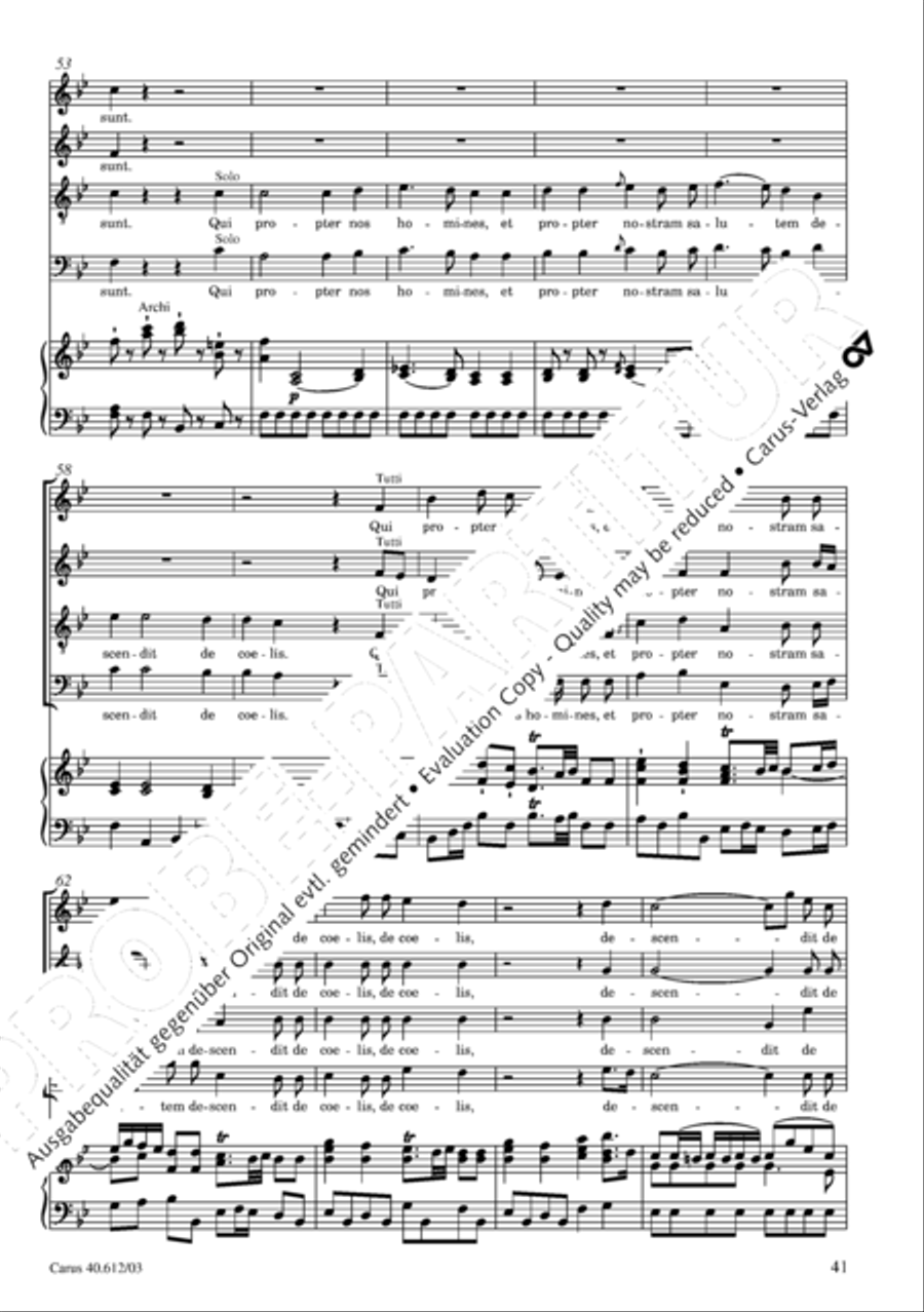 Harmoniemesse in B 4-Part scores gallery preview page 42