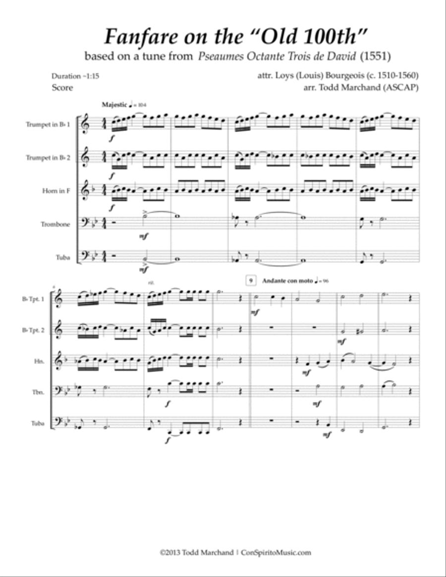 Fanfare on the 'Old Hundredth'