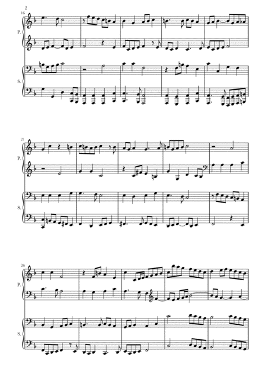 Fugue on Angels We Have Heard On High Piano scores gallery preview page 4
