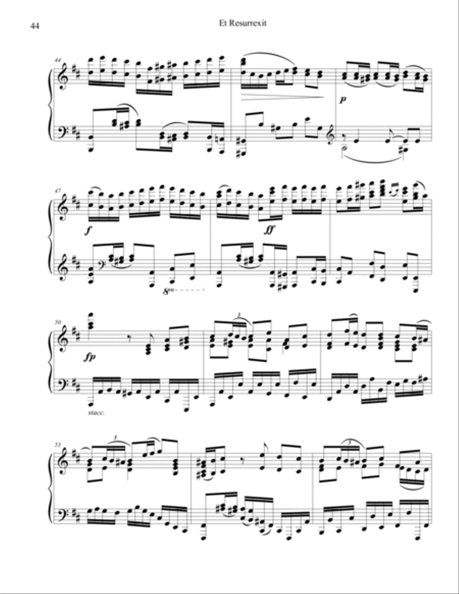 Et Resurrectix - Piano Transcription - Bach/Usman Piano Solo scores gallery preview page 4