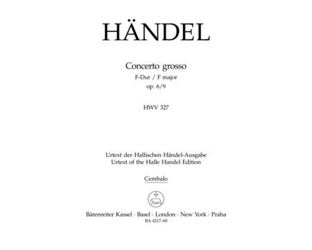Concerto grosso F-Dur op. 6/9 HWV 327