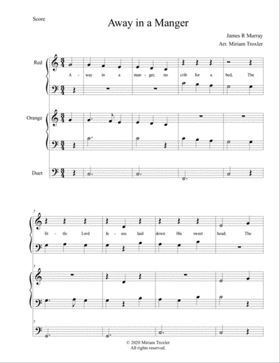 Traditional Christmas Carols for Piano: Duet Set Small Ensemble scores gallery preview page 4
