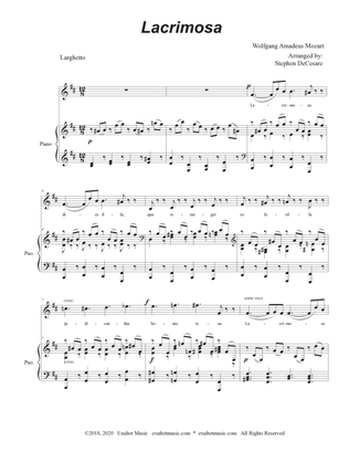 Book cover for Lacrimosa (Unison choir - Accessible Key Version)