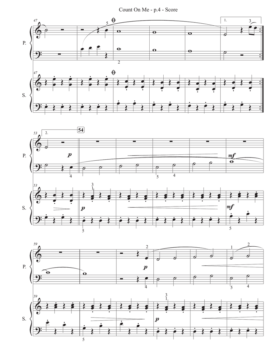 Count On Me Piano scores gallery preview page 5