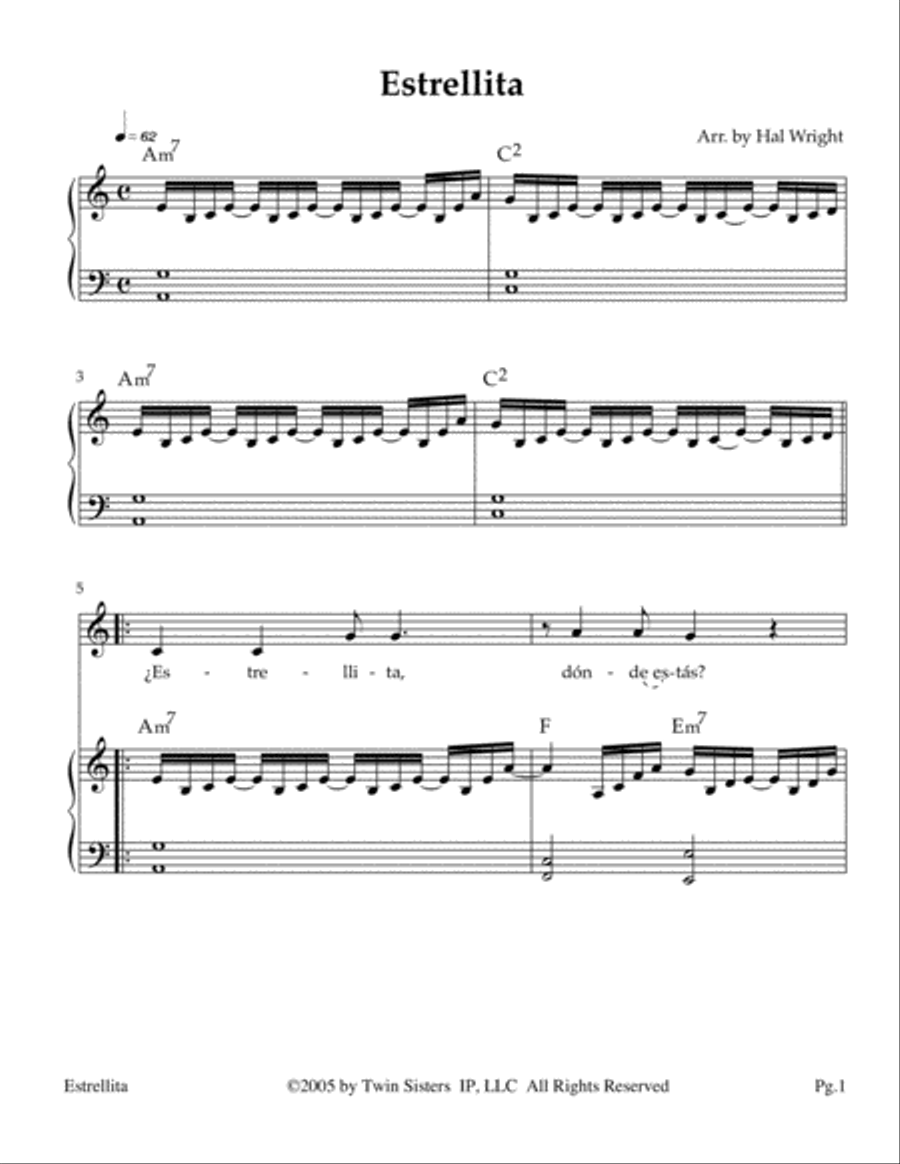 Estrellita Estrellita Voice scores gallery preview page 1