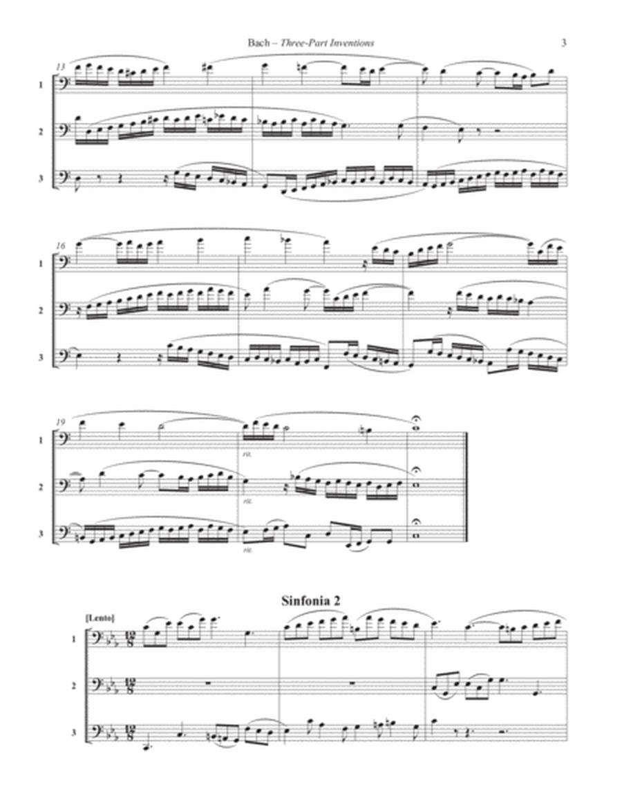 Three-Part Inventions for Three Euphoniums