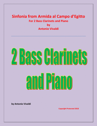 Sinfonia from Armida al Campo D'Egitto - 2 Bass Clarinets and Piano - Early Advanced