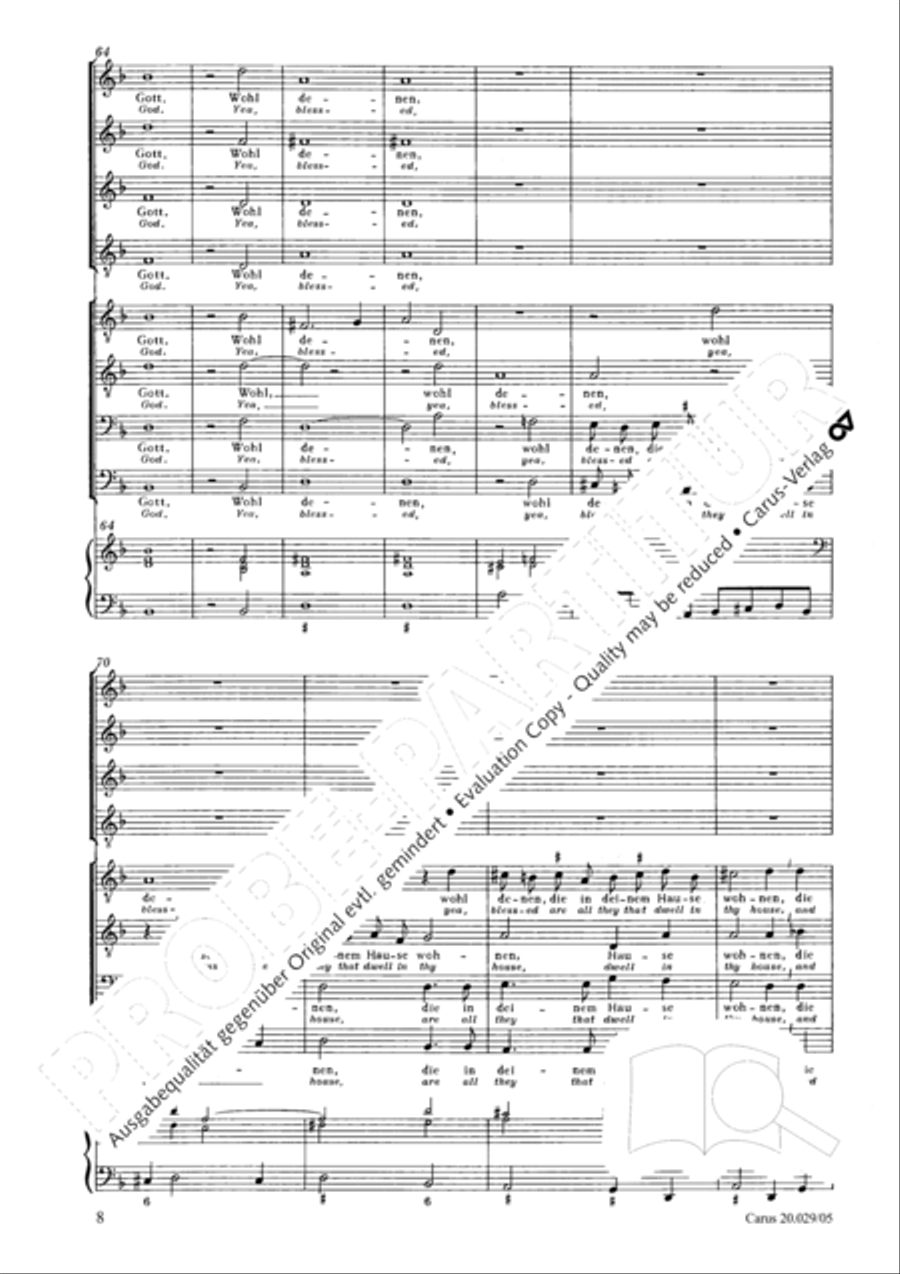 How beautiful is thy dwelling place (Wie lieblich sind deine Wohnungen) Men's Choir scores gallery preview page 11