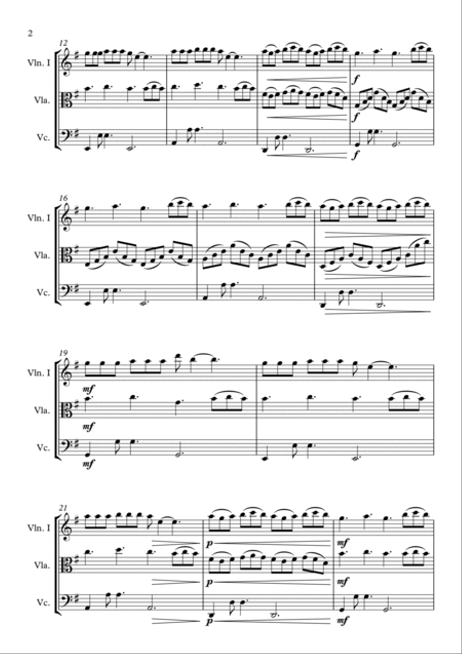 Ti Amo String Trio scores gallery preview page 2