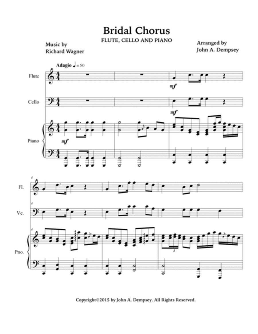 Bridal Chorus (Wedding March): Trio for Flute, Cello and Piano image number null