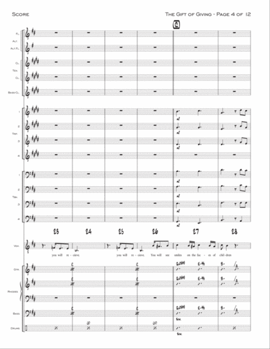 Gift Of Giving Gift Of Giving Jazz Ensemble scores gallery preview page 4
