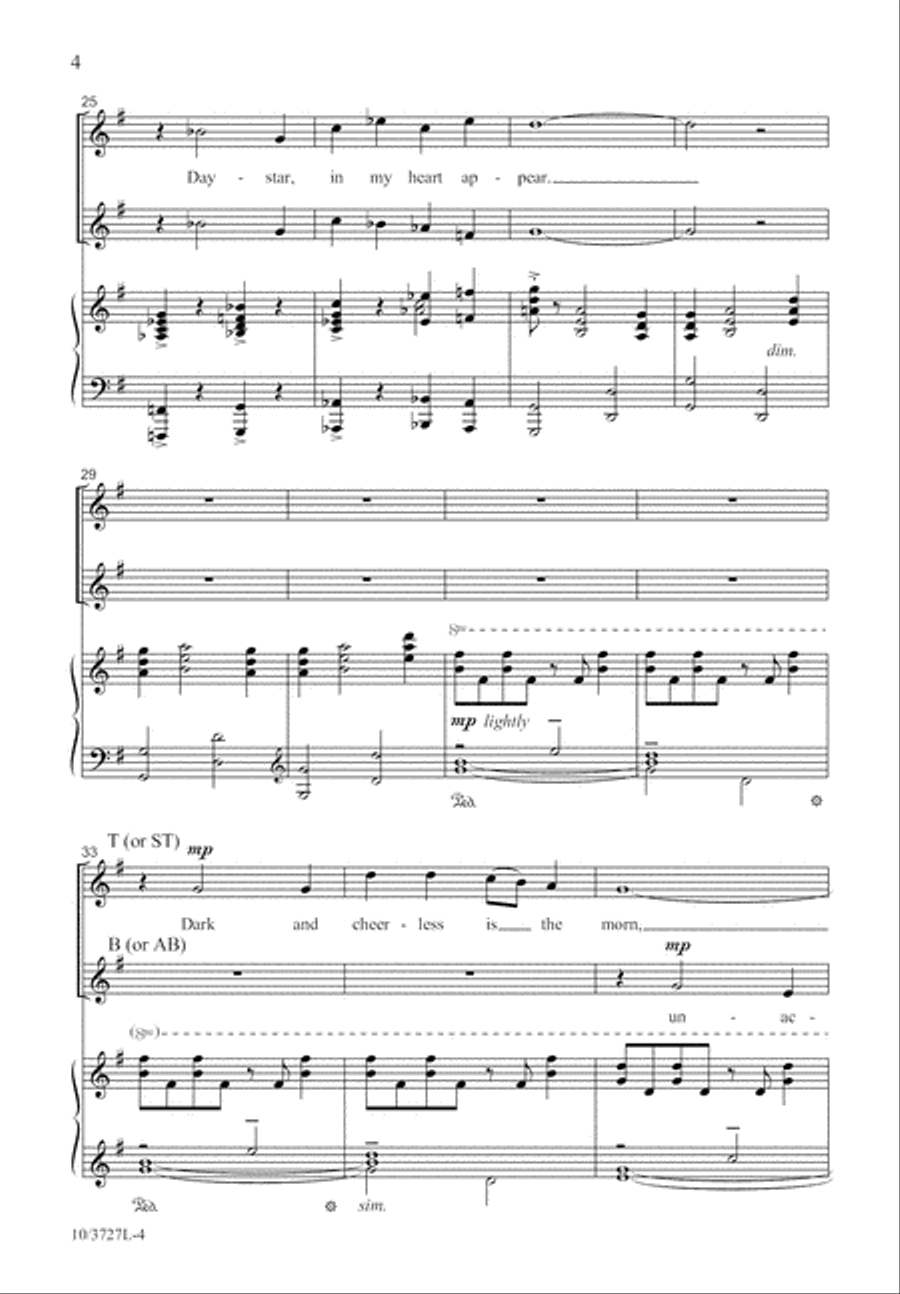 Christ, Whose Glory Fills the Skies 4-Part scores gallery preview page 5