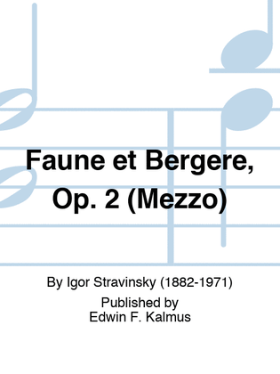 Book cover for Faune et Bergere, Op. 2 (Mezzo)