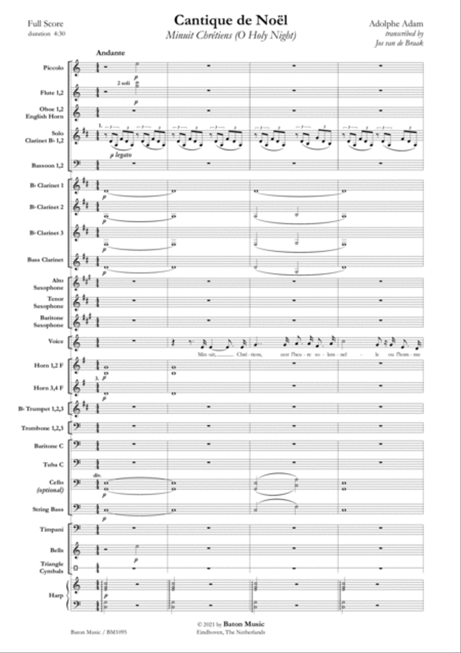 Cantique de Noël Concert Band scores gallery preview page 2