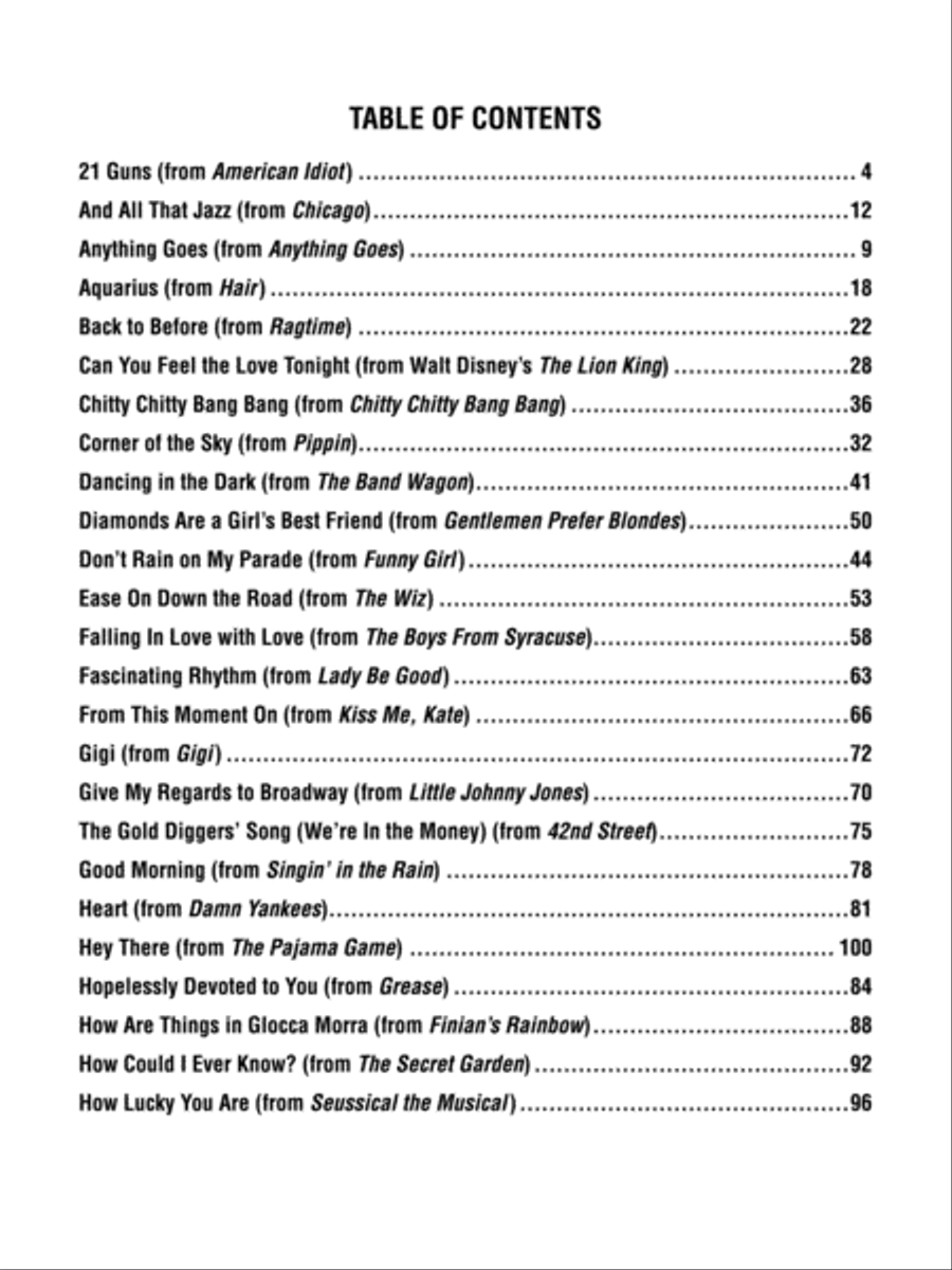 Top 50 Broadway Hits Top 50 Broadway Hits Easy Piano scores gallery preview page 2