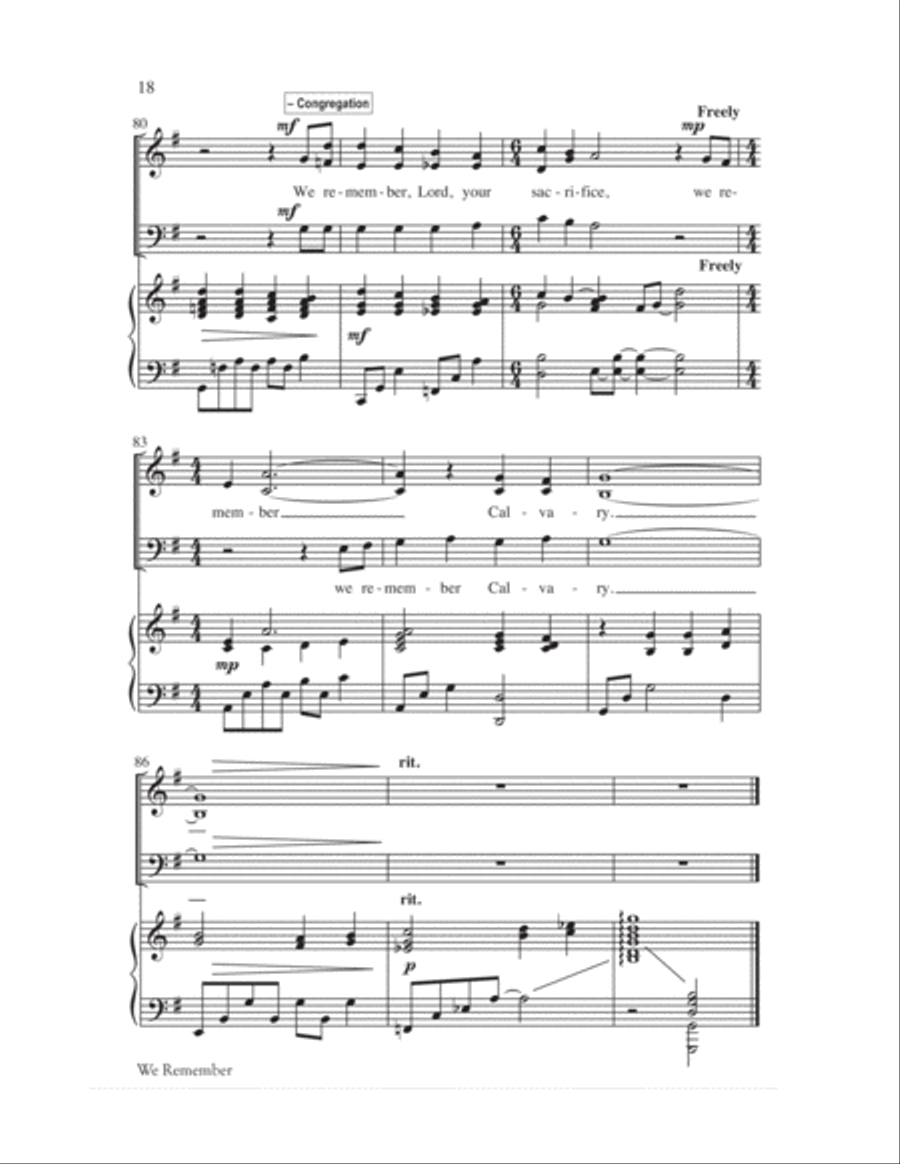 We Remember Calvary (SAB) 3-Part scores gallery preview page 21