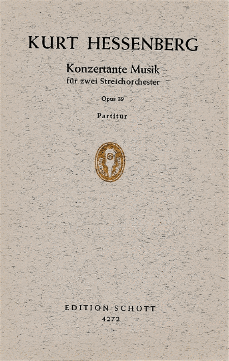 Konzertante Op. 39 Study Score