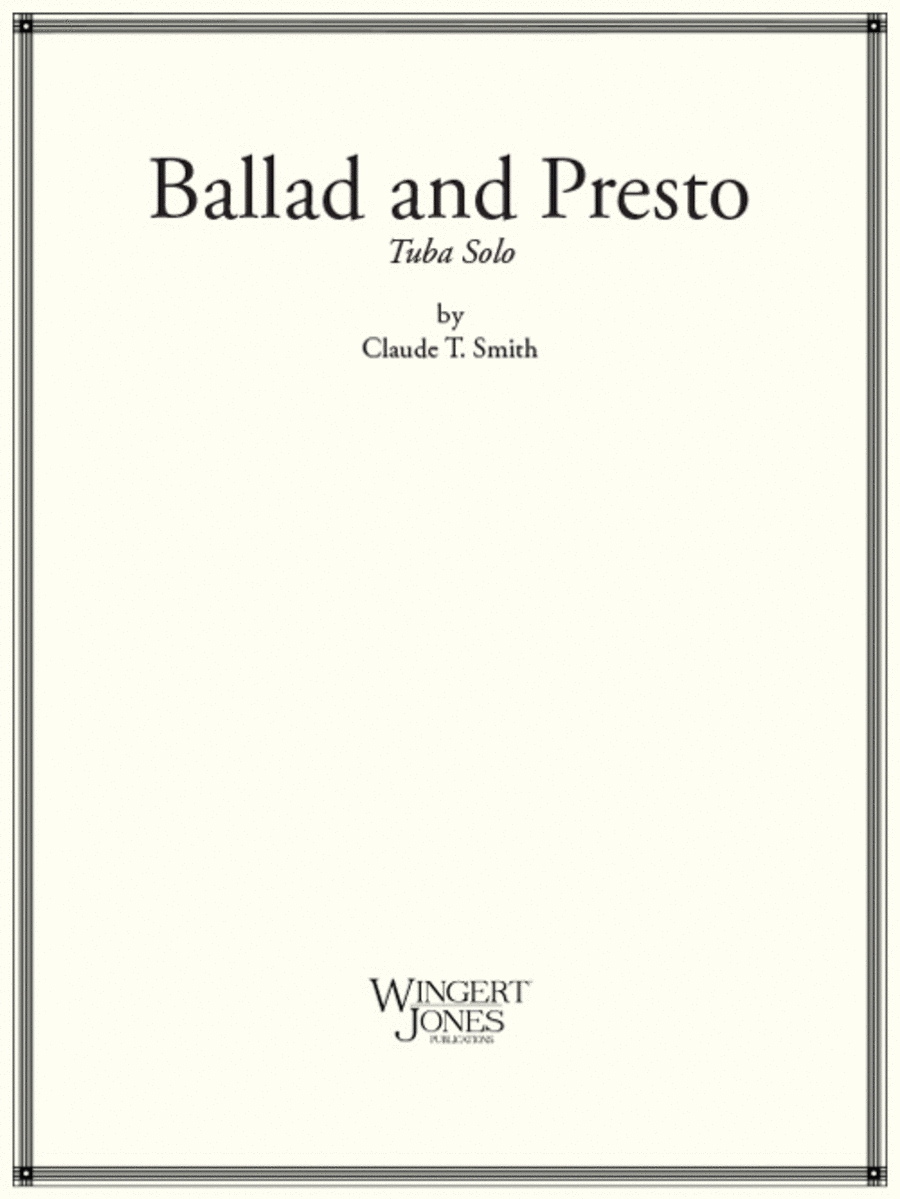 Ballad and Presto Dance Ballad and Presto Dance Tuba scores gallery preview page 1