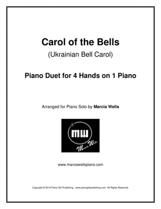 Carol of the Bells (Ukrainian Bell Carol) Piano Duet