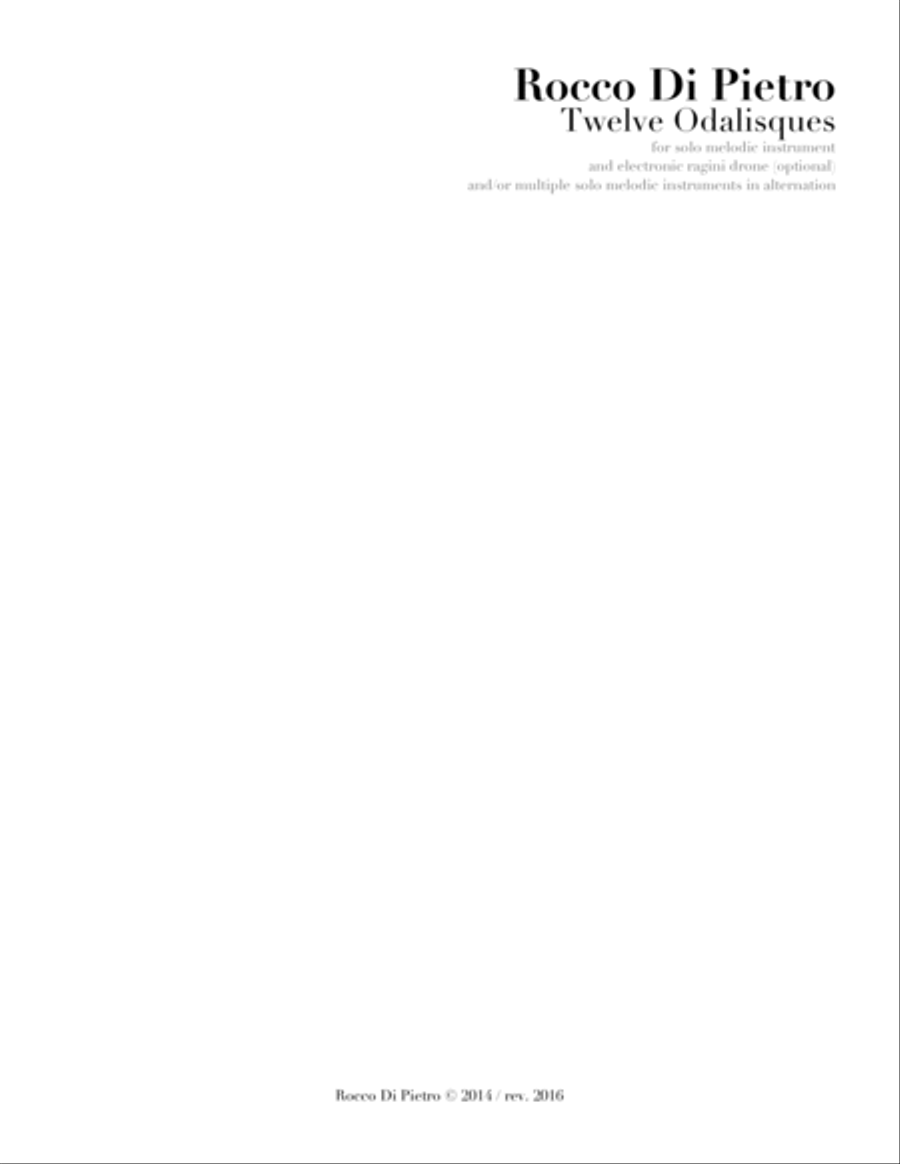 Twelve Odalisques Large Ensemble scores gallery preview page 1