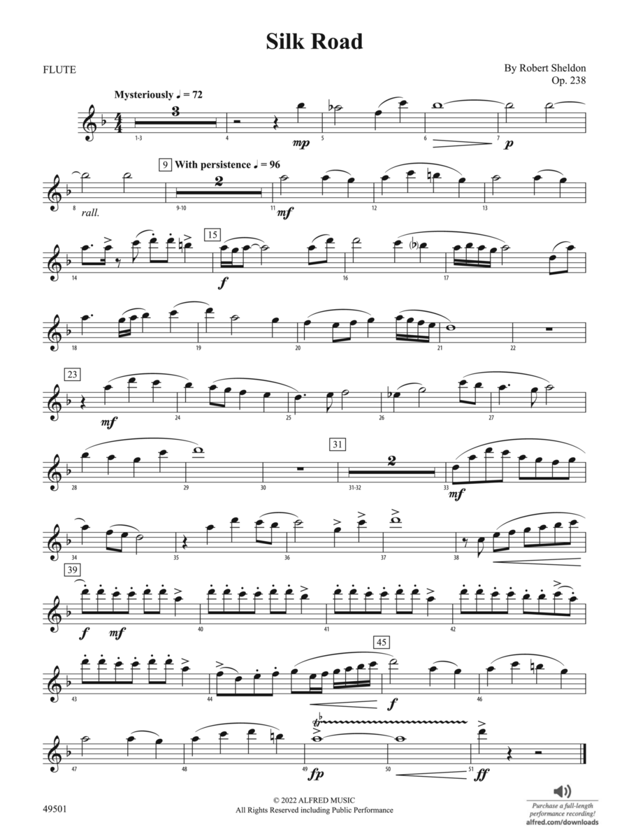 Silk Road: Flute Concert Band scores gallery preview page 1