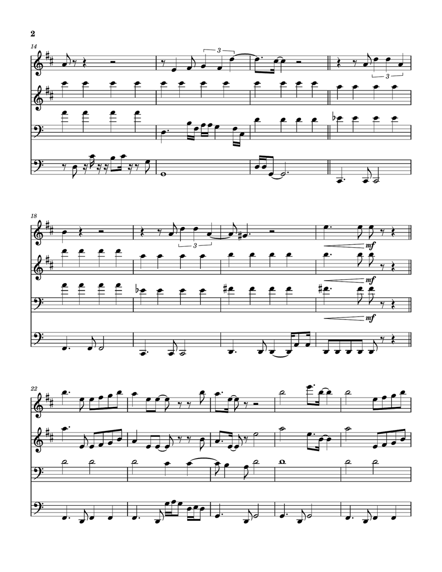 The Piper's Call Brass Quartet scores gallery preview page 3