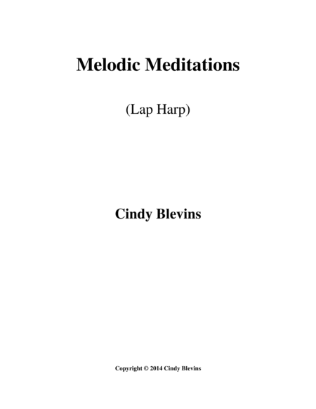 Melodic Meditations, 10 original solos for Lap Harp