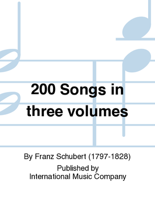 Book cover for 200 Songs in three volumes