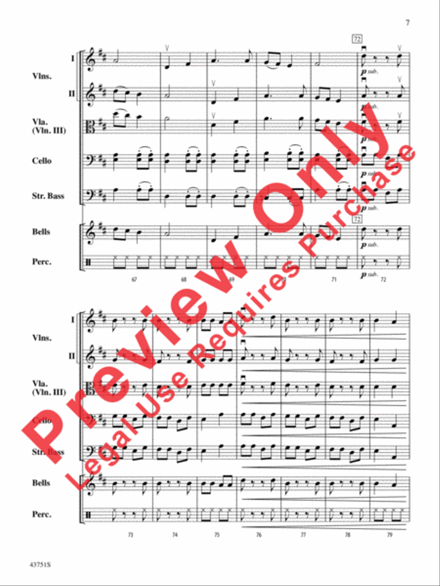 Sleigh Song String Orchestra scores gallery preview page 8