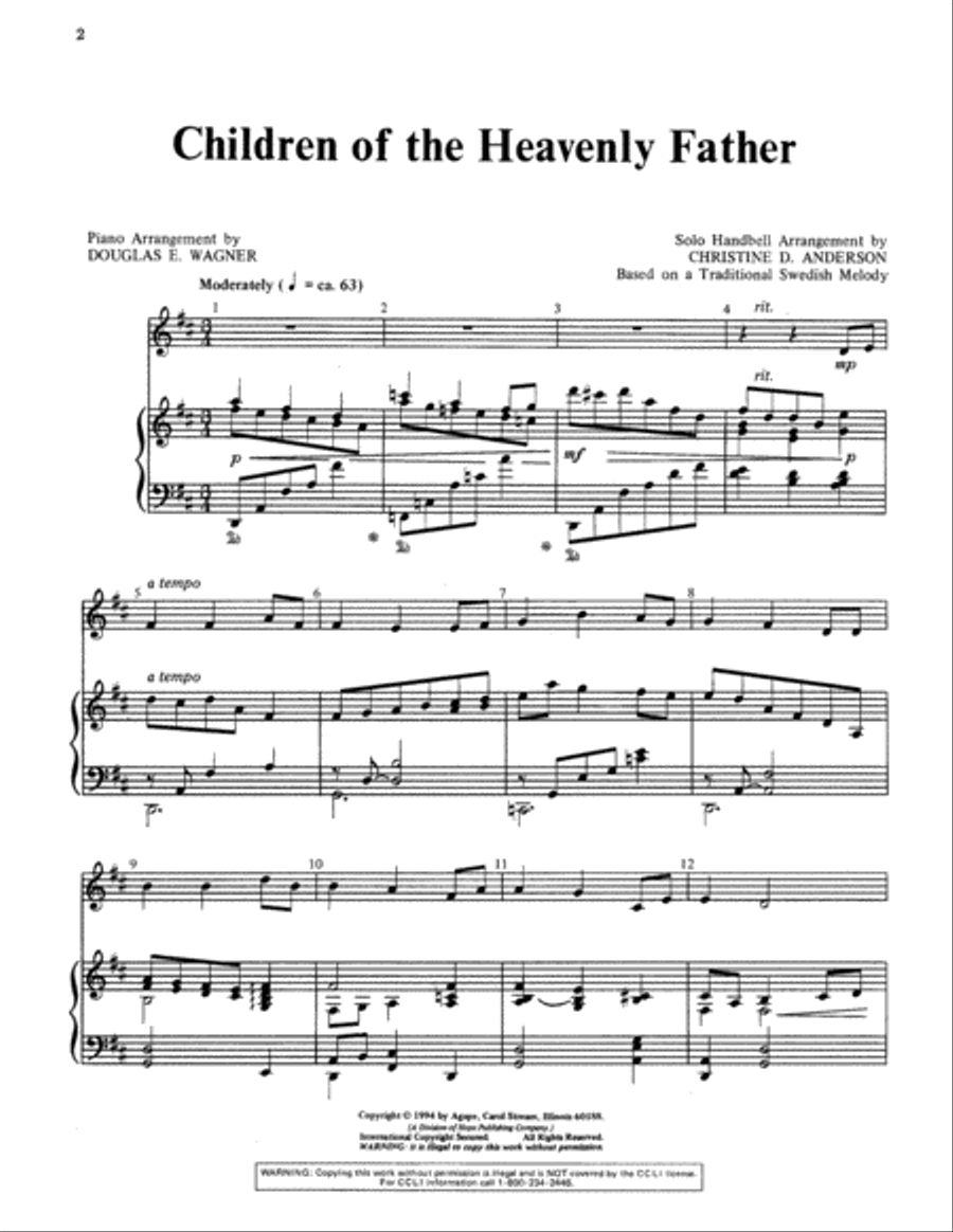 Children of the Heavenly Father Percussion scores gallery preview page 8