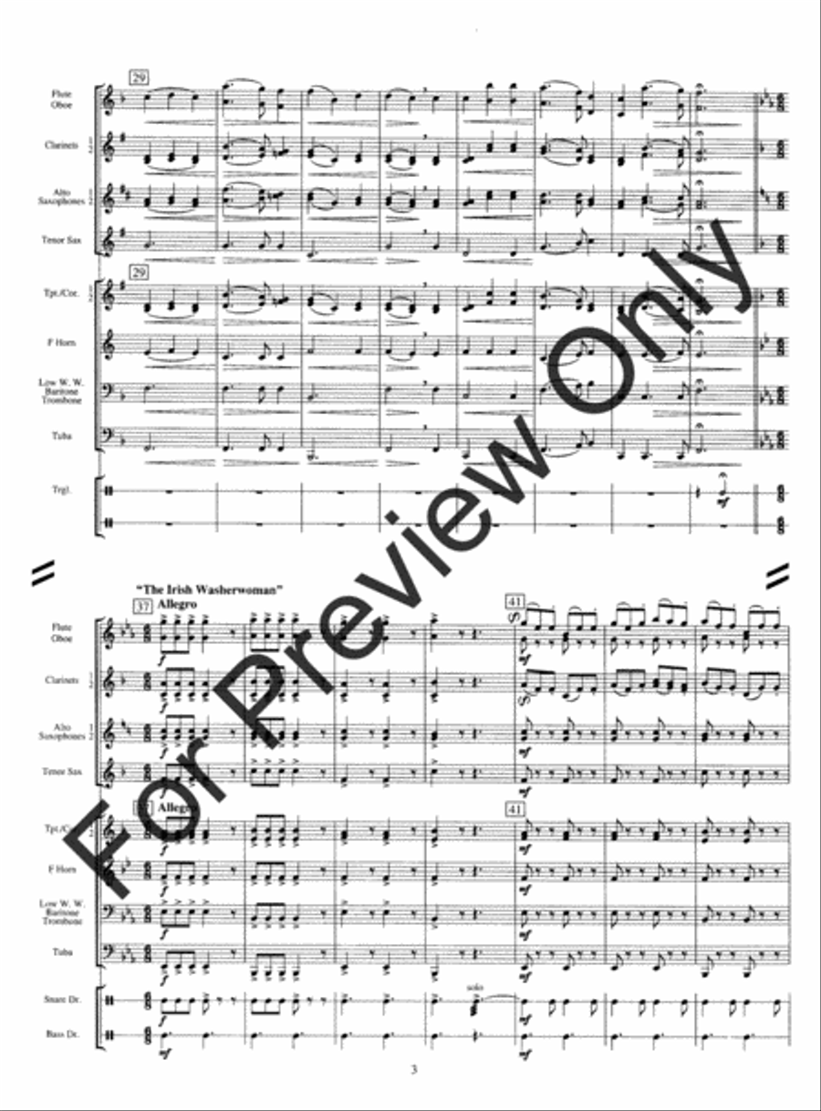 Two Irish Favorites Concert Band scores gallery preview page 6