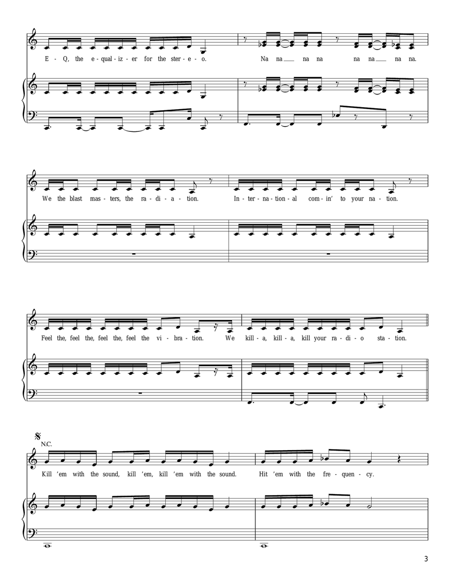 Electric City Piano, Vocal, Guitar scores gallery preview page 3