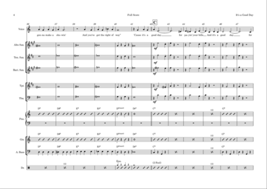 It's A Good Day Tenor Saxophone scores gallery preview page 4