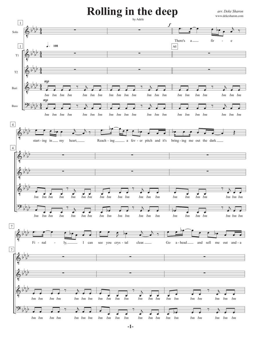 Rolling In The Deep TB scores gallery preview page 1