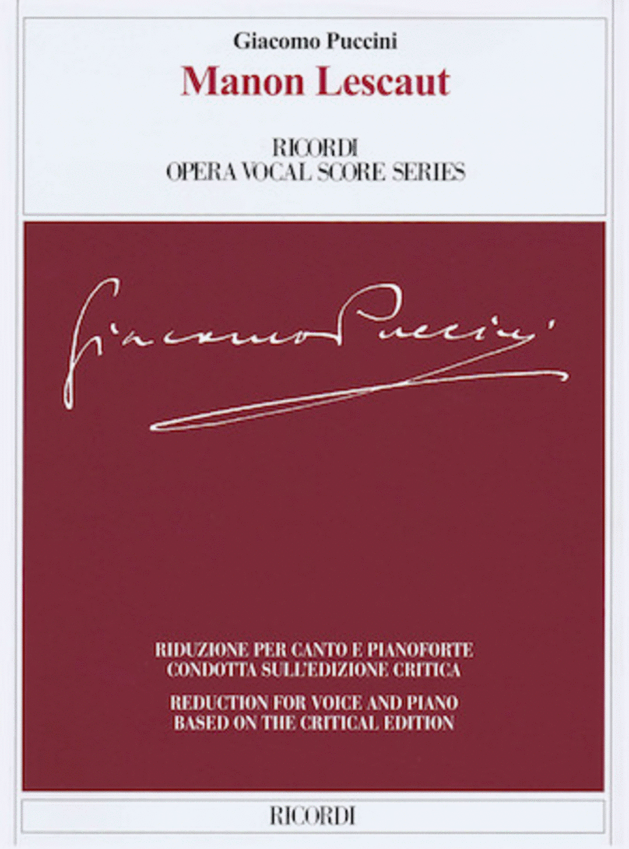 Manon Lescaut Voice scores gallery preview page 1