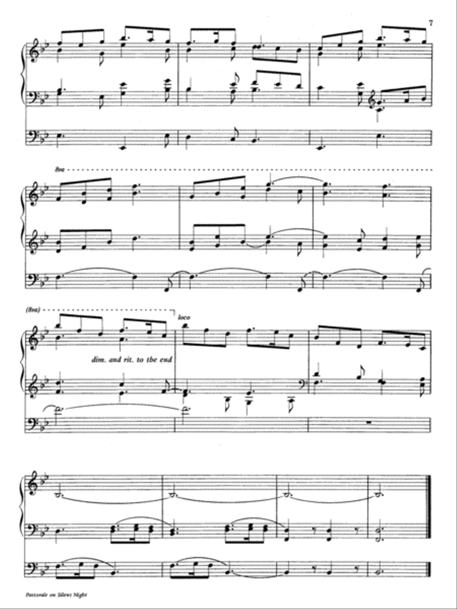 Pastorale on Silent Night Organ Solo scores gallery preview page 14