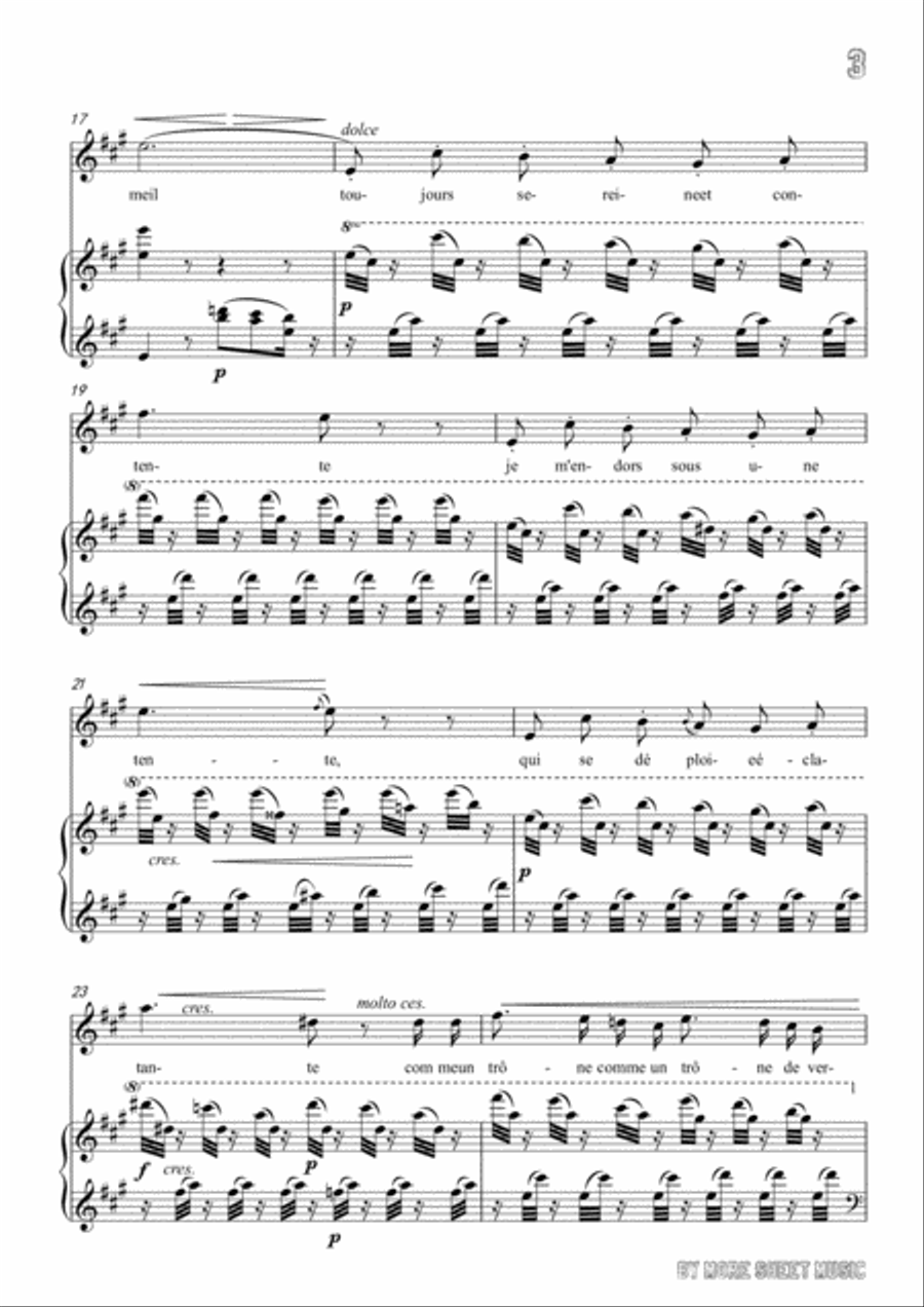 Meyerbeer-La fille de l'air in A Major,for Voice and Piano Voice Solo scores gallery preview page 5