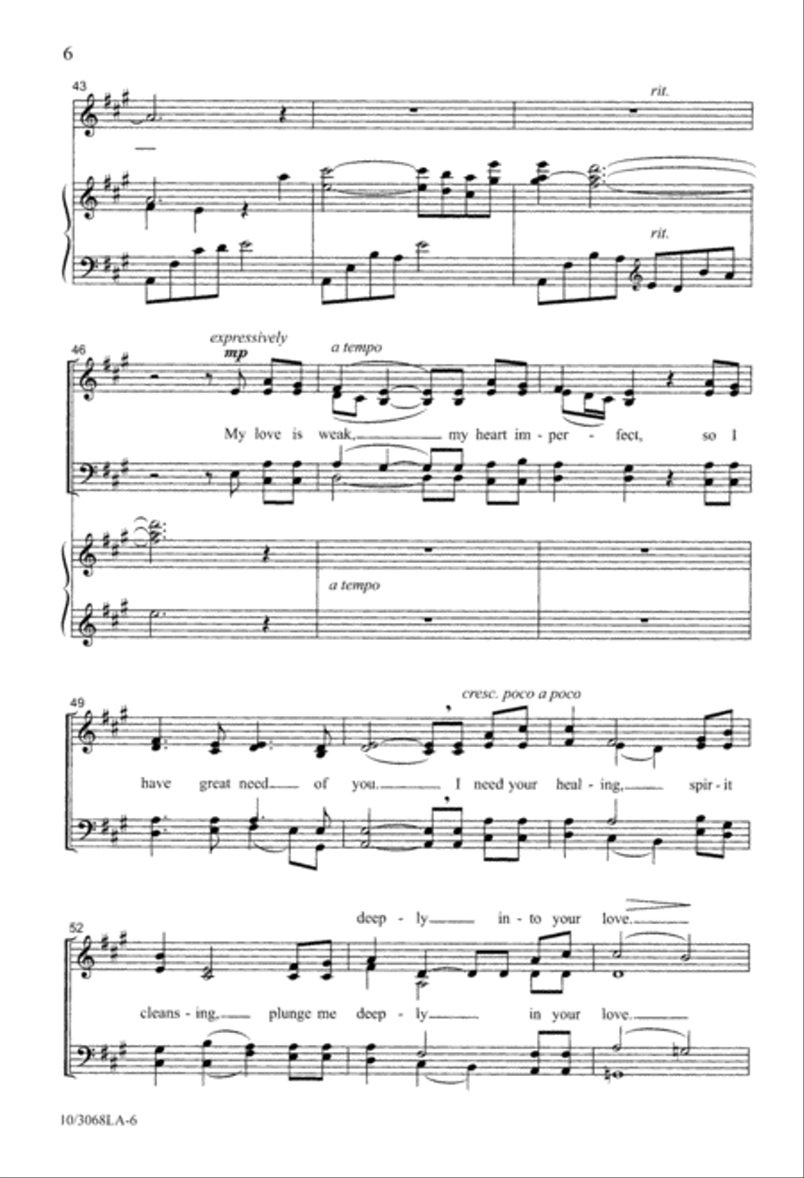 A Prayer of Need A Prayer of Need 4-Part scores gallery preview page 6