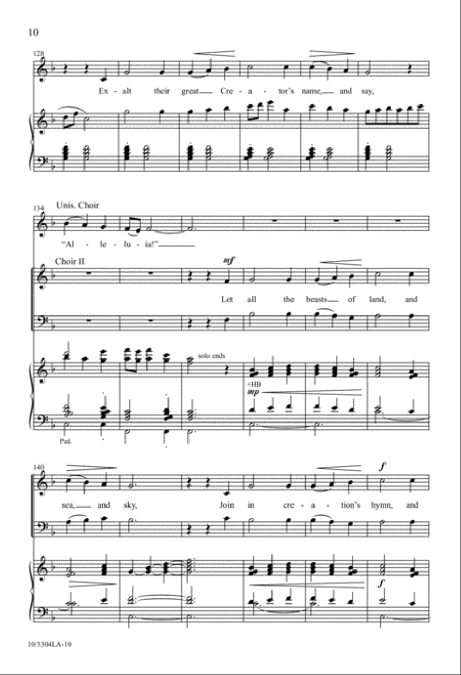 A Song We Raise 4-Part scores gallery preview page 10