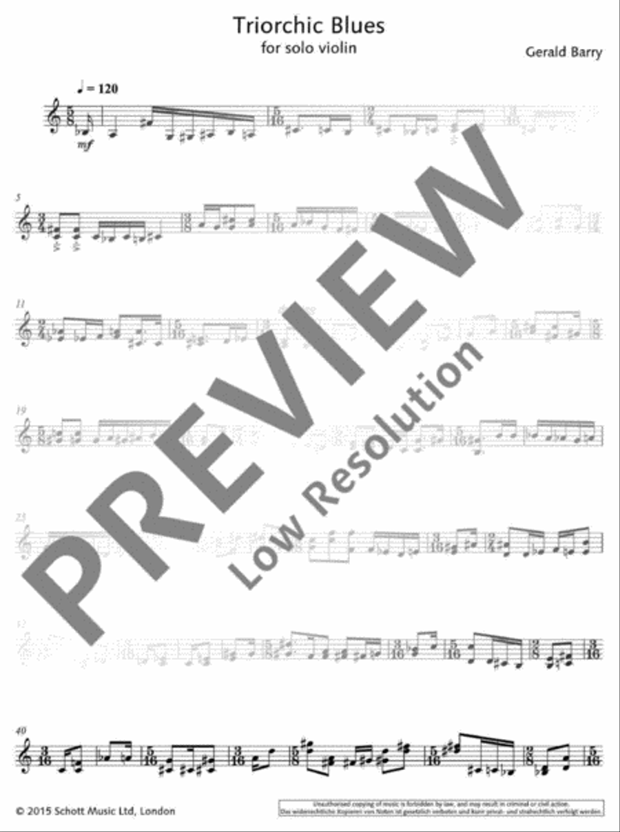 Triorchic Blues Triorchic Blues Violin Solo scores gallery preview page 3
