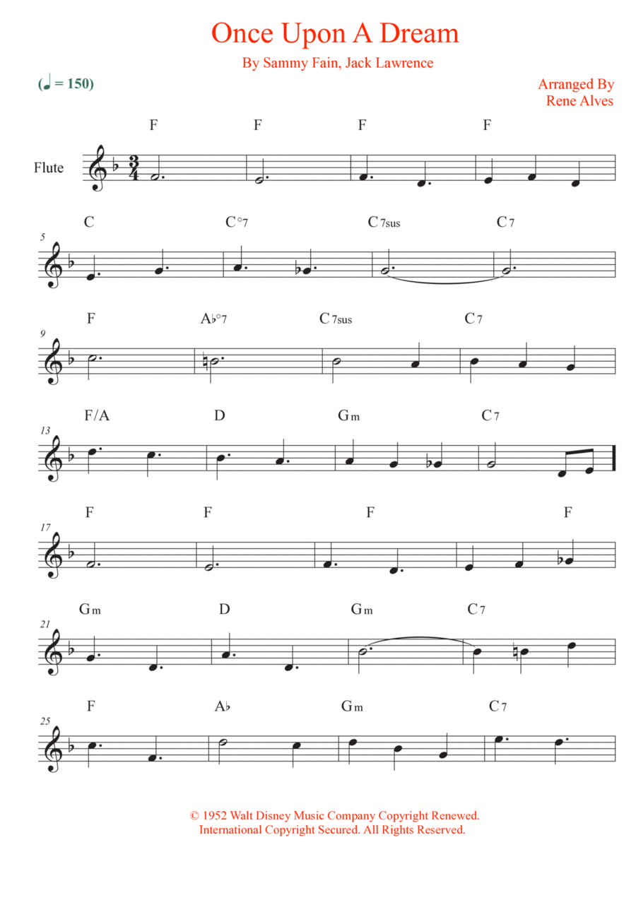 Once Upon A Dream Once Upon A Dream Flute Solo scores gallery preview page 1