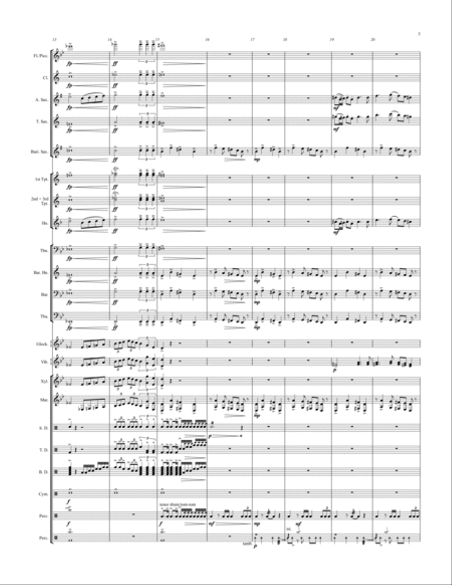 Parade To The Arena Parade To The Arena Marching Band scores gallery preview page 3