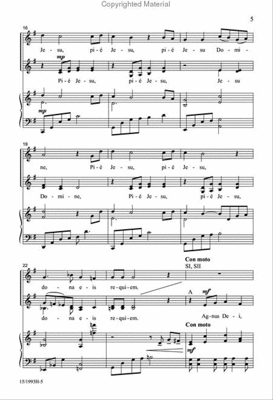 Pié Jesu Pié Jesu SSA scores gallery preview page 4