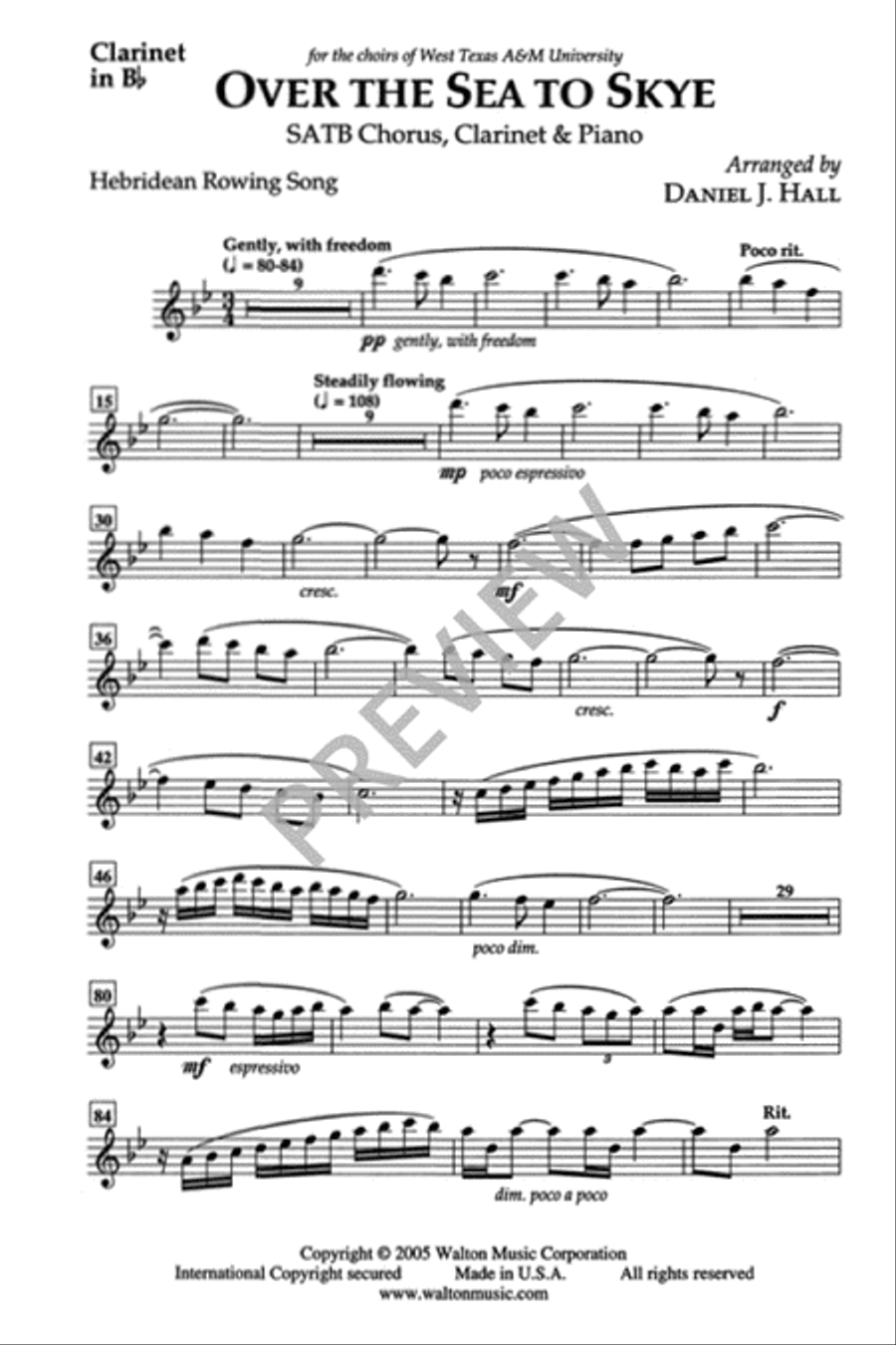 Over the Sea to Skye 4-Part scores gallery preview page 21