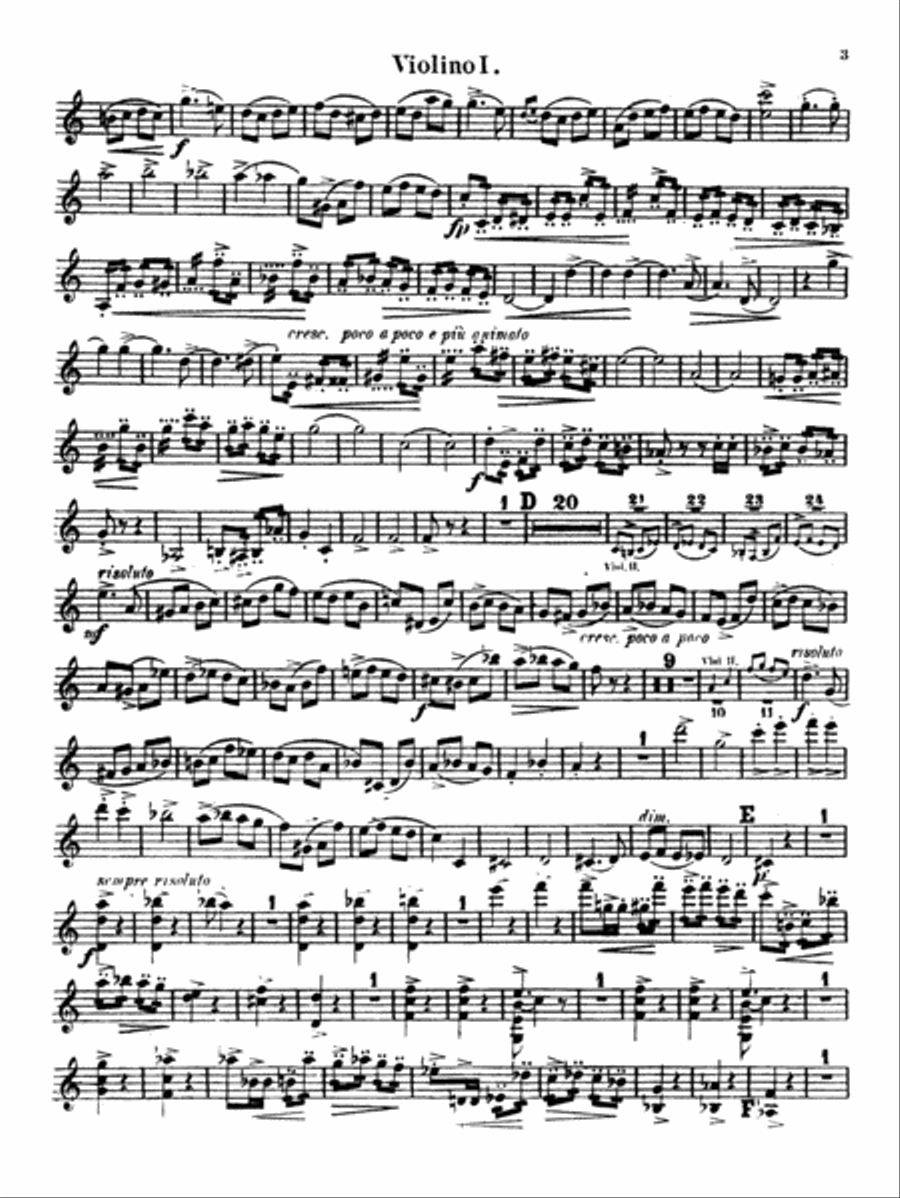 String Quartet No. 1 in A: 1st Violin String Quartet scores gallery preview page 3