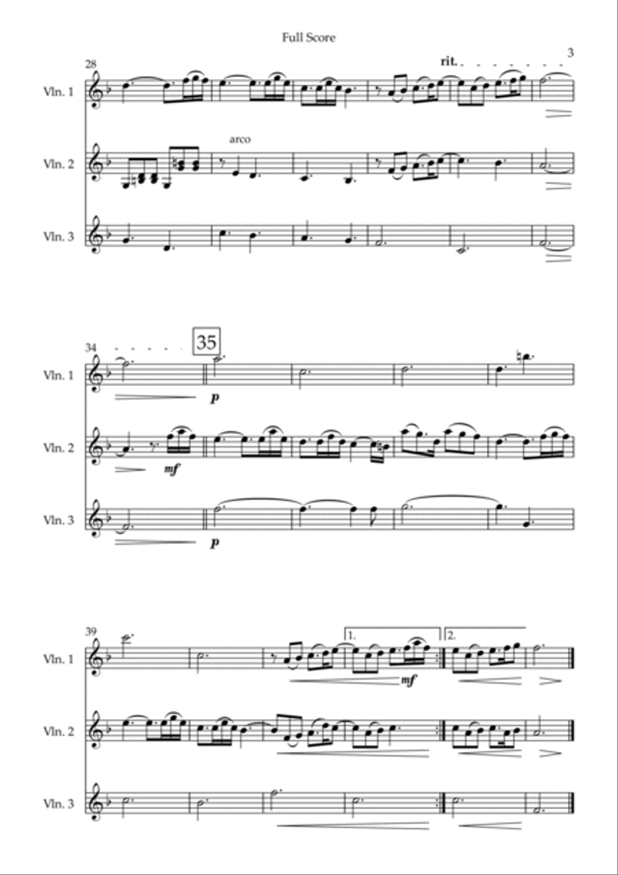 Married Life String Trio scores gallery preview page 3