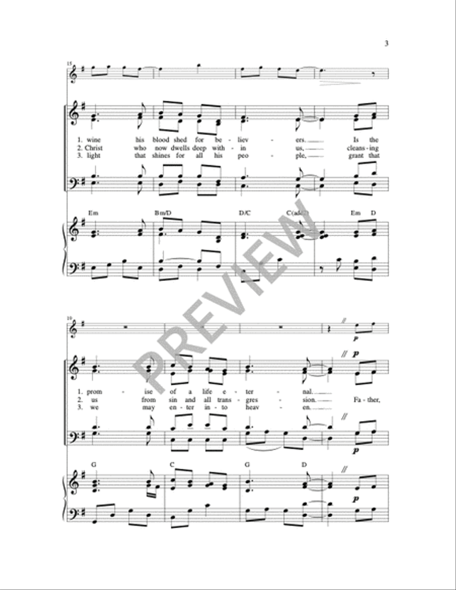 A Communion Reflection 4-Part scores gallery preview page 6