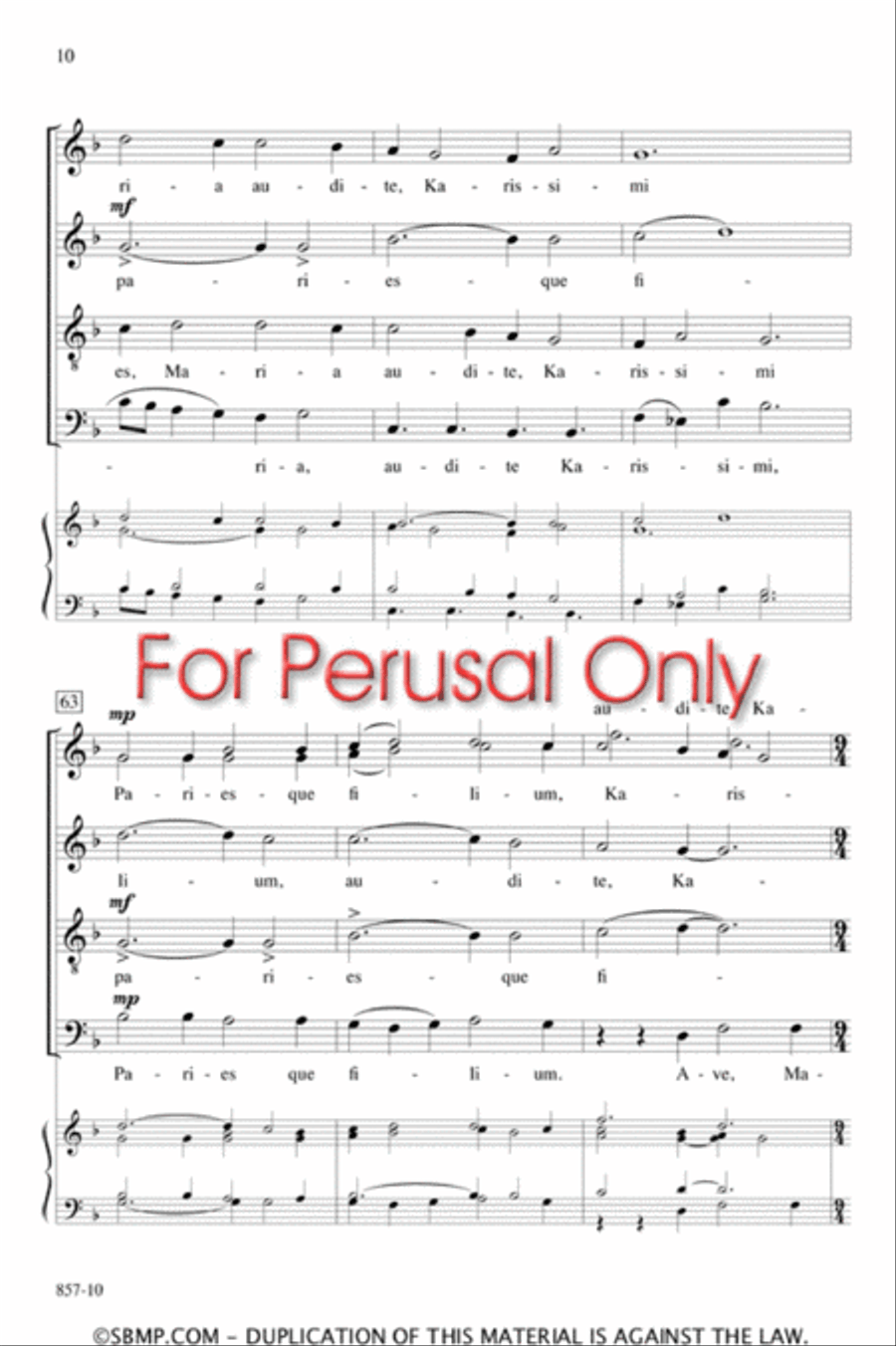 Cuncti simus - SATB Octavo 4-Part scores gallery preview page 9