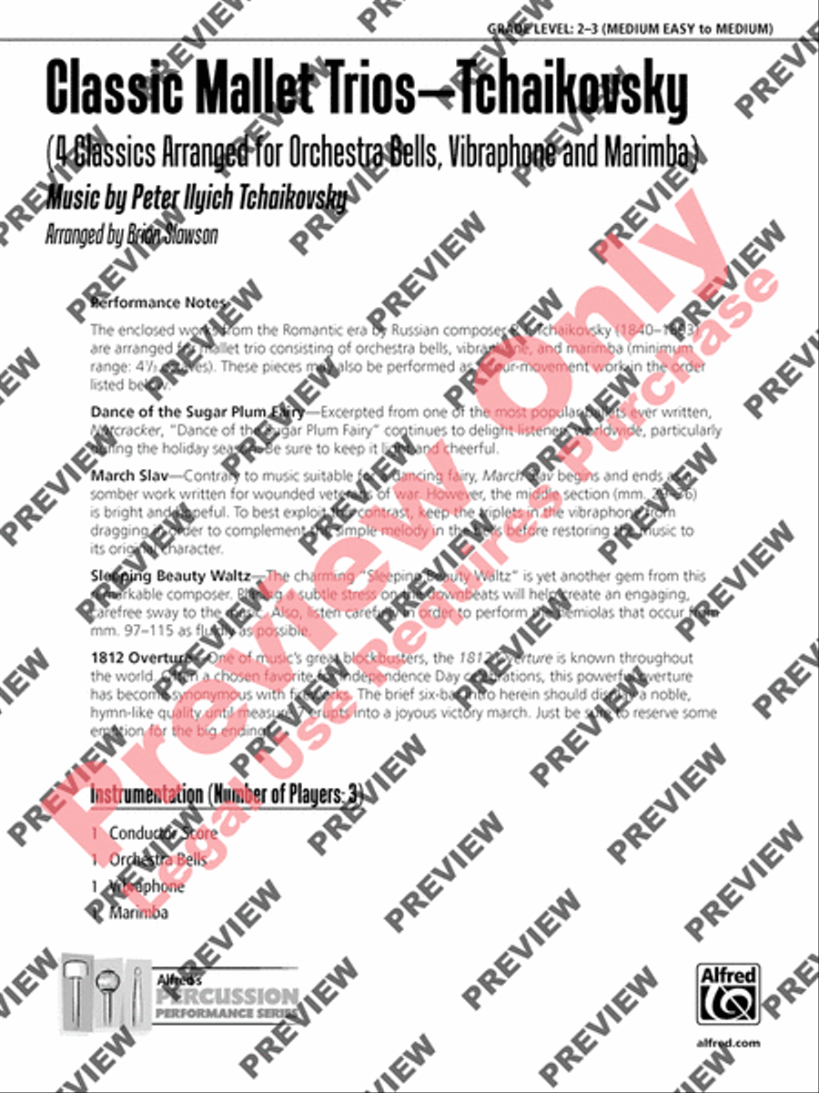 Classic Mallet Trios -- Tchaikovsky Small Ensemble scores gallery preview page 22