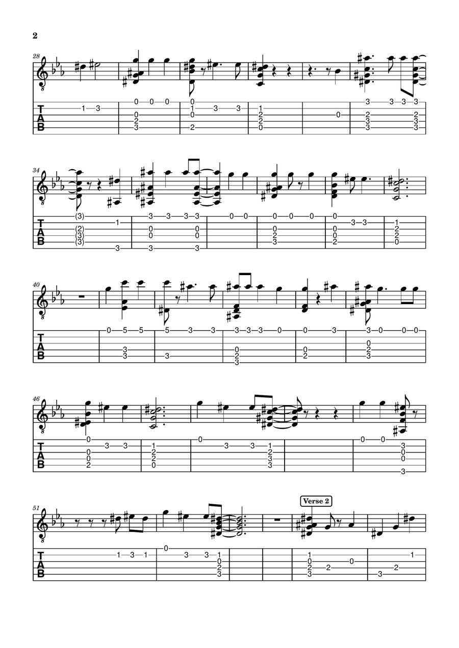 Monsters Guitar Tablature scores gallery preview page 2